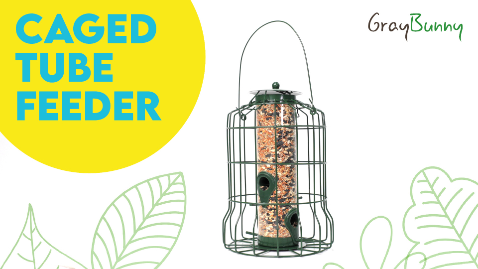 Gray Bunny Caged Tube Feeder Amazon Product Video